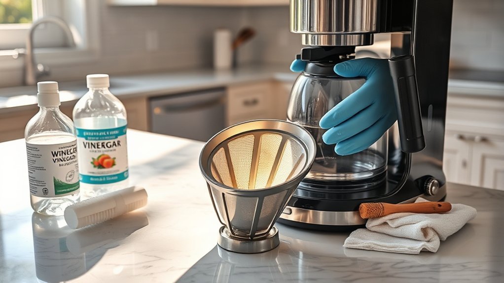 sanitize coffee maker mold