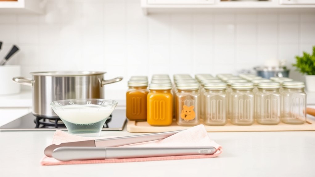 sanitizing baby food containers