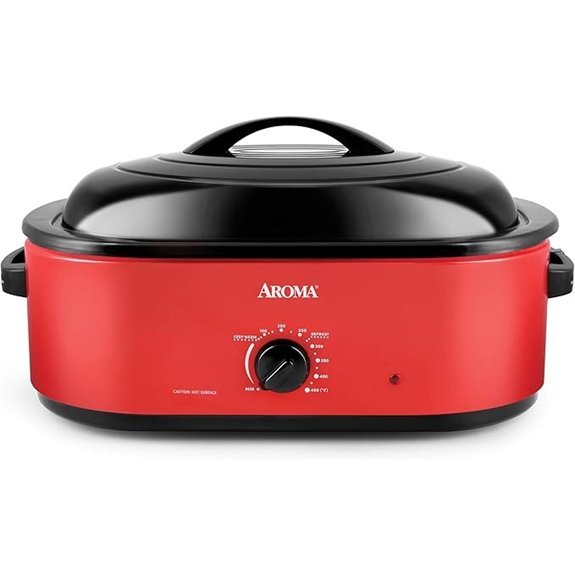 AROMA 18Qt. Roaster Oven with Self-Basting Lid