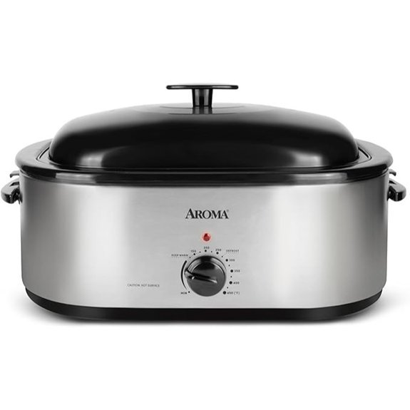 AROMA 20Qt. Roaster Oven with Self-Basting Lid