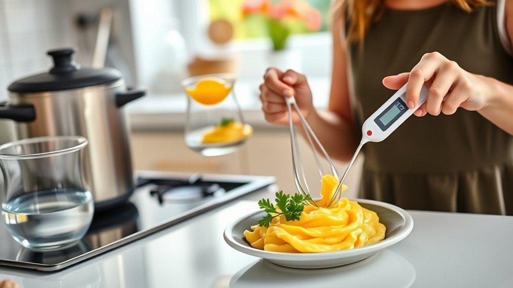 serve well cooked eggs safely