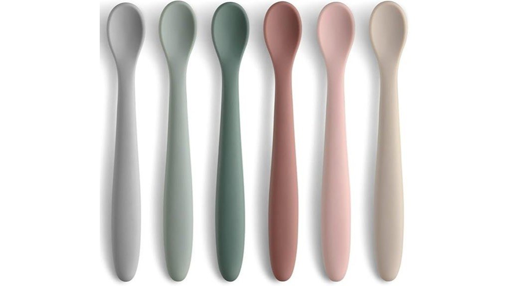 silicone baby feeding spoons