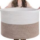spacious cotton rope basket