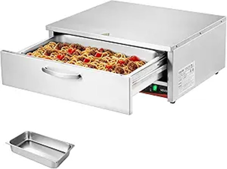 VEVOR Commercial Electric Drawer Warmer (Stainless Steel)