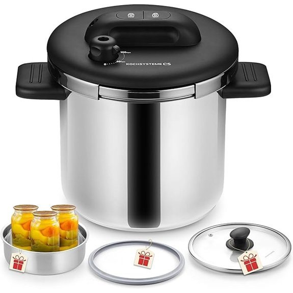 KOCH SYSTEME CS 8.5QT Stainless Steel Pressure Cooker