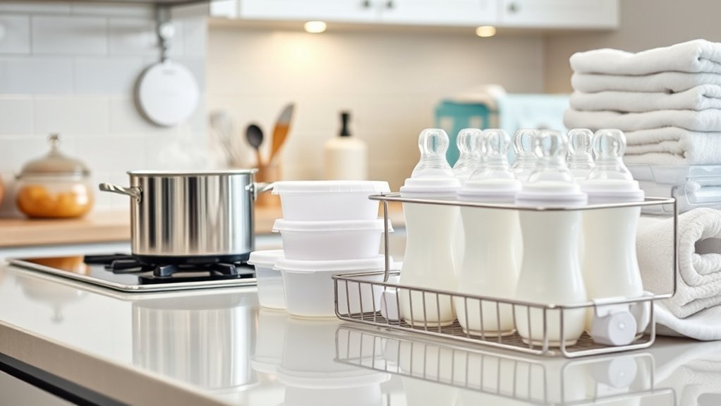 sterilize baby food containers