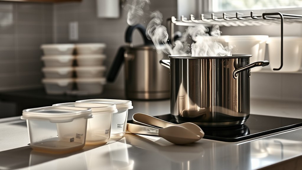 sterilize containers for safety