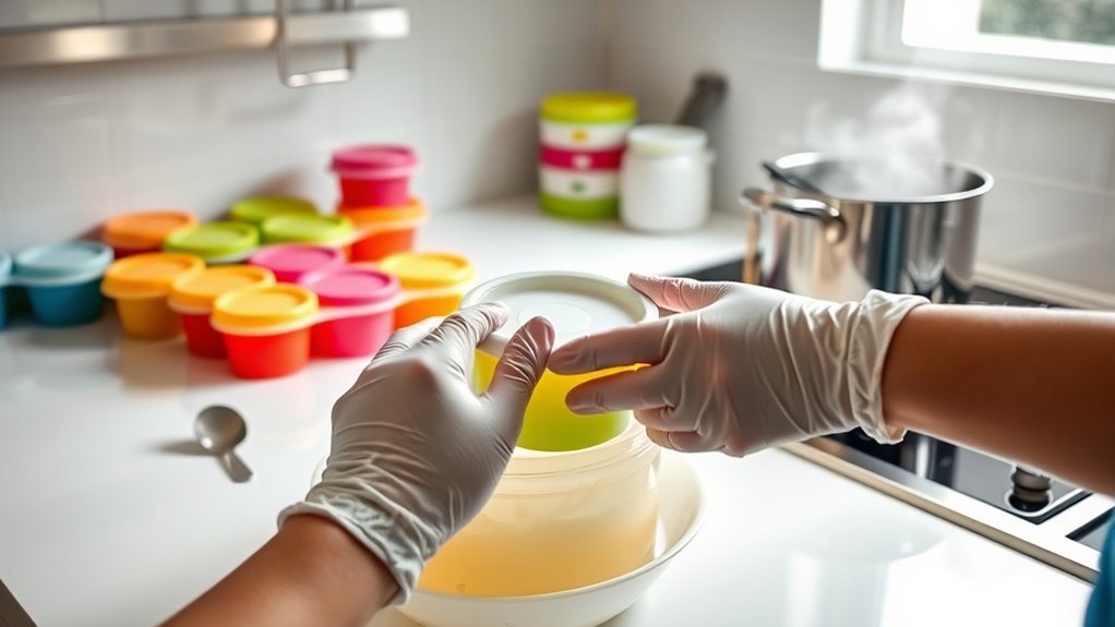 sterilizing baby food containers