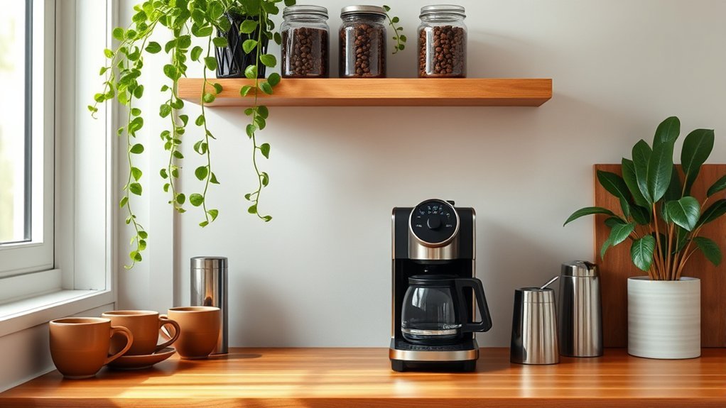 stylish compact coffee station