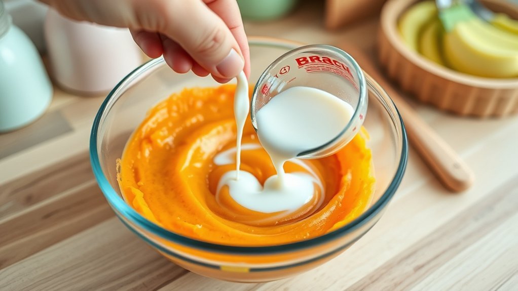 thin baby food puree