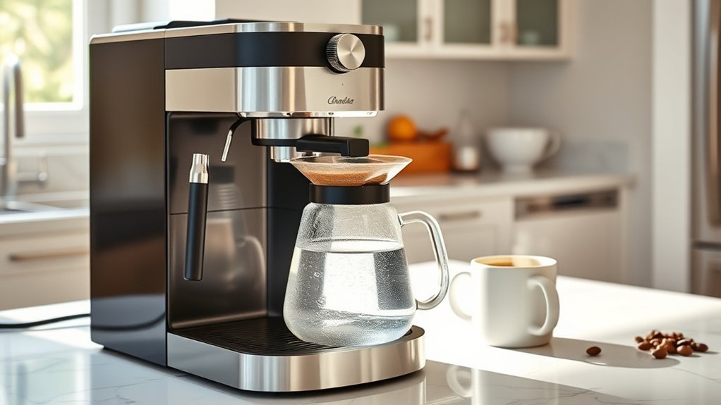 thorough coffee maker rinsing