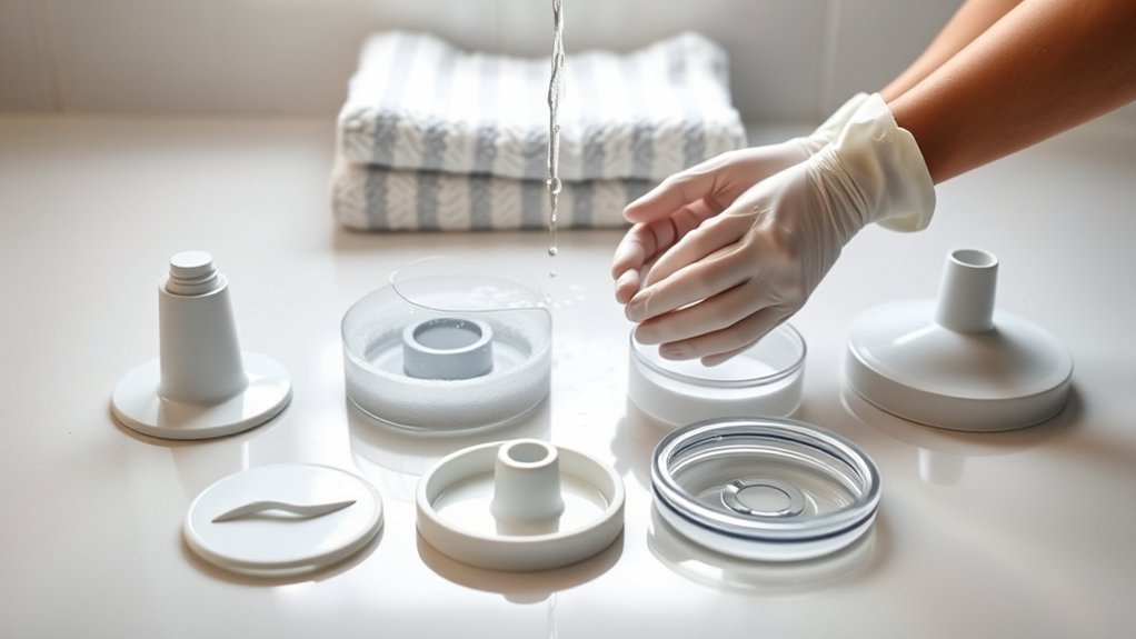 thoroughly clean removable parts