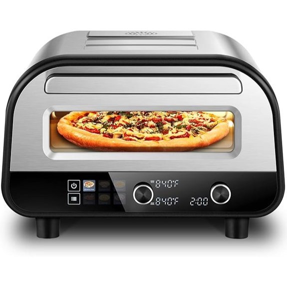 Upgraded Countertop Electric Pizza Oven with Touchscreen
