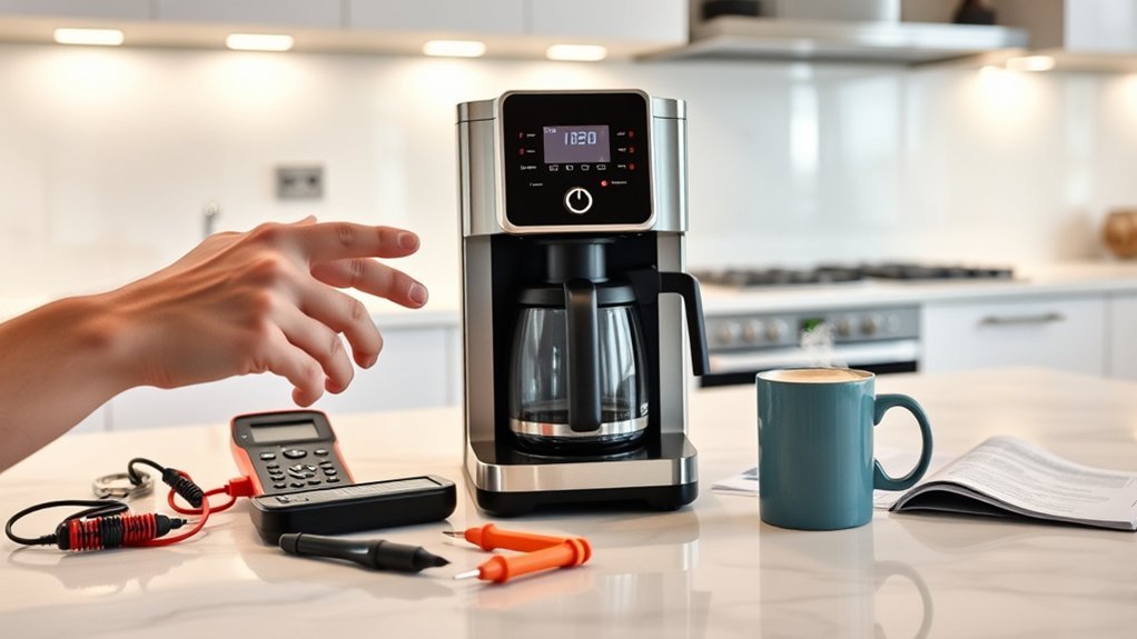 troubleshoot coffee maker beeping