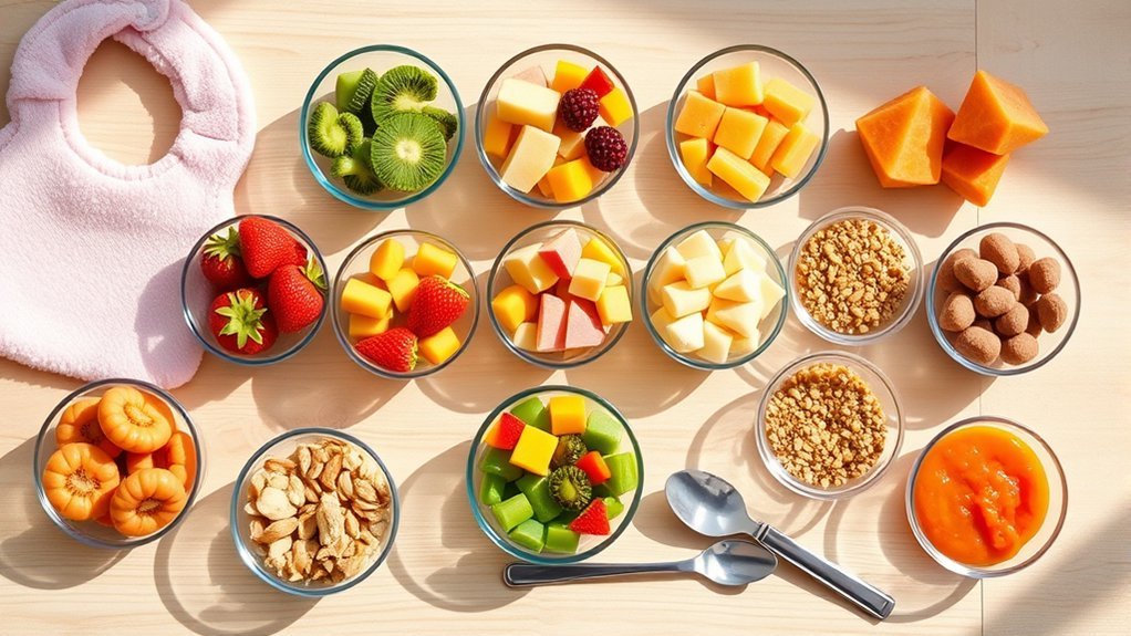 variety of baby foods