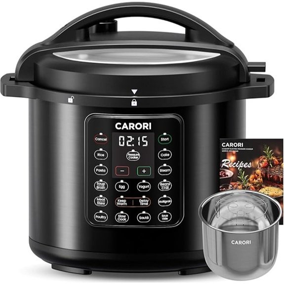 CARORI 1200W 12-in-1 Electric Pressure Cooker 8Qt