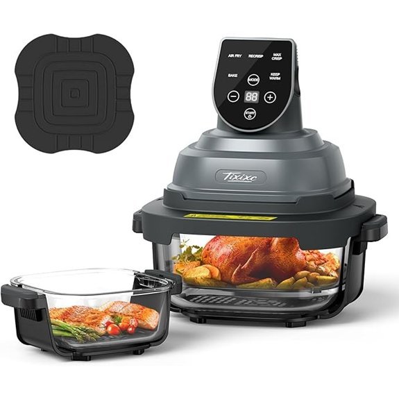 5-in-1 Portable Glass Air Fryer with Containers