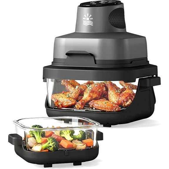 4-in-1 Portable Glass Air Fryer (1500W)