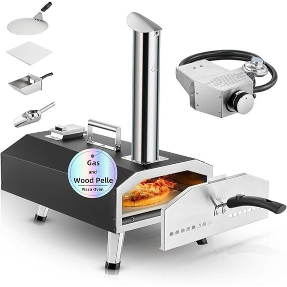 Outdoor Portable Gas and Wood Pizza Oven