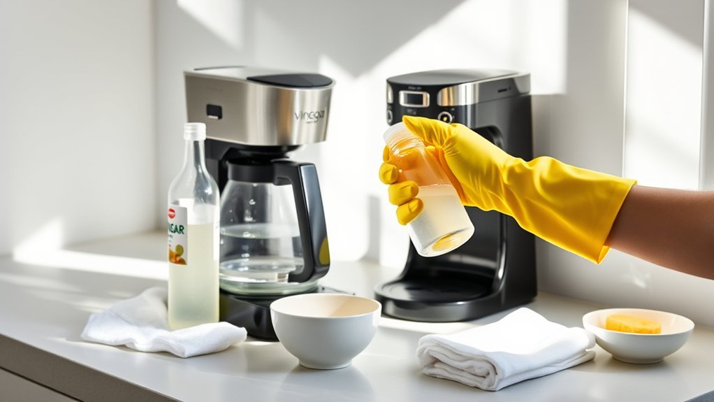 vinegar coffee maker cleaning