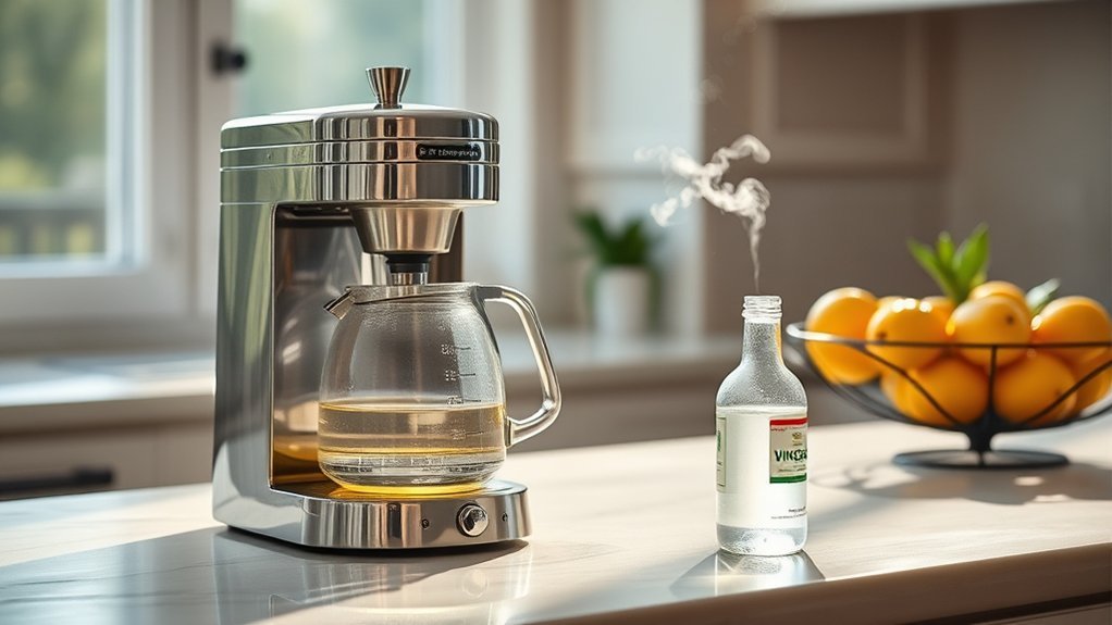 vinegar usage in coffee makers
