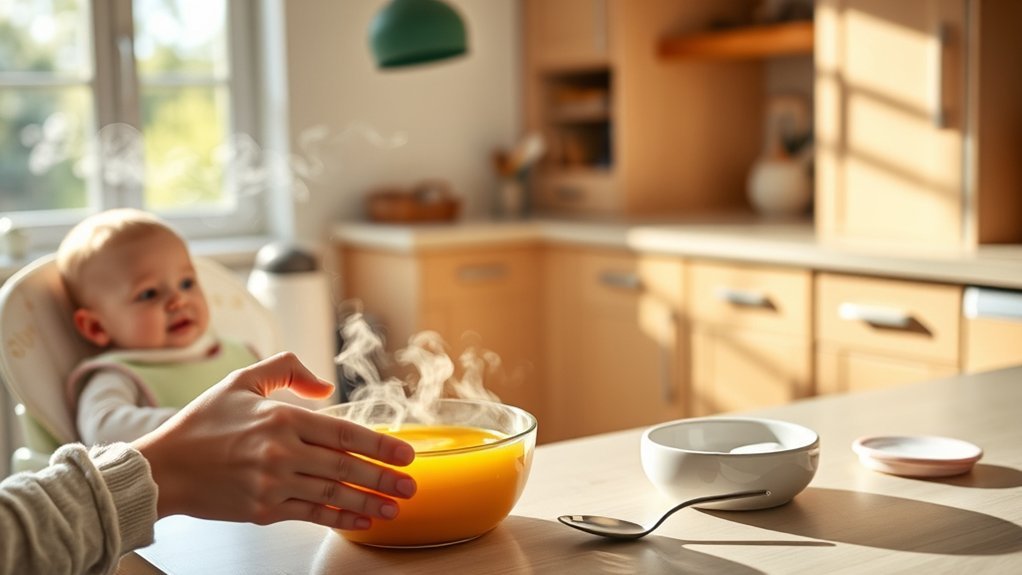 warm baby food benefits