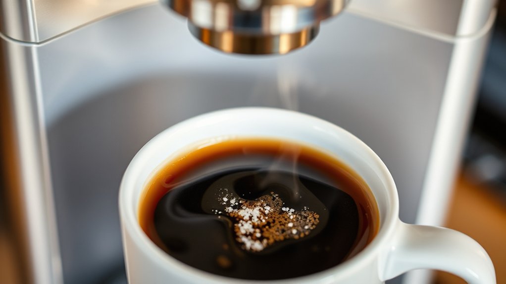 white flakes in coffee