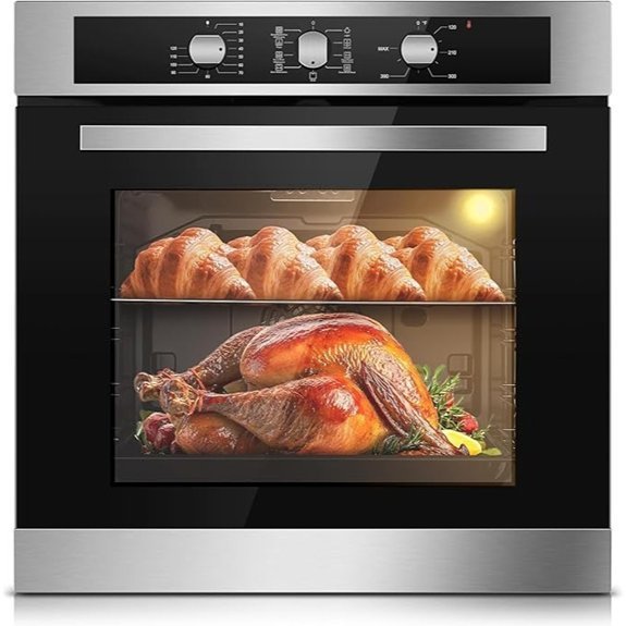 Zomagas 24 Inch Electric Wall Oven with Rotisserie
